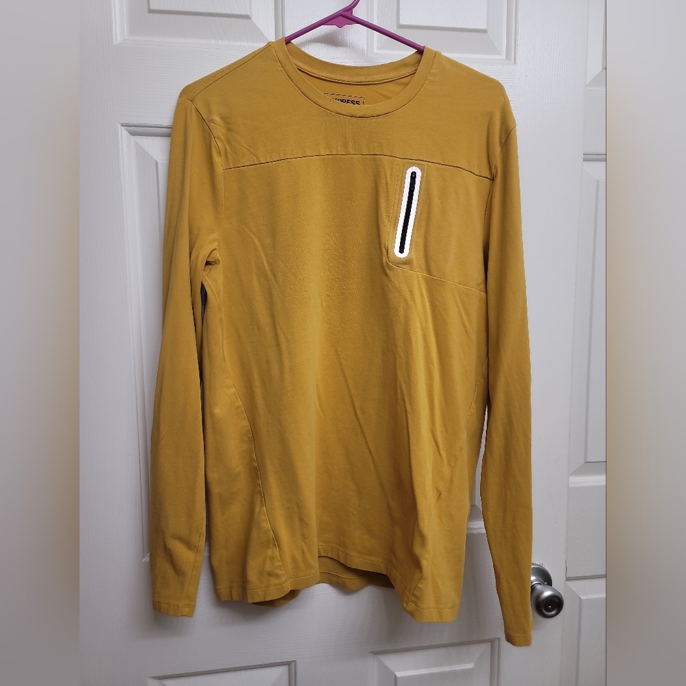 Express mens size M long sleeve shirt, Yellow